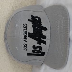 Los Angeles Gray Black Embroidered Lettering Snapback UNISEX